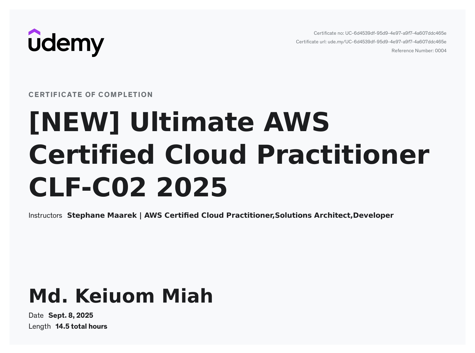 AWS Certified Cloud Practitioner CLF-C02 2025