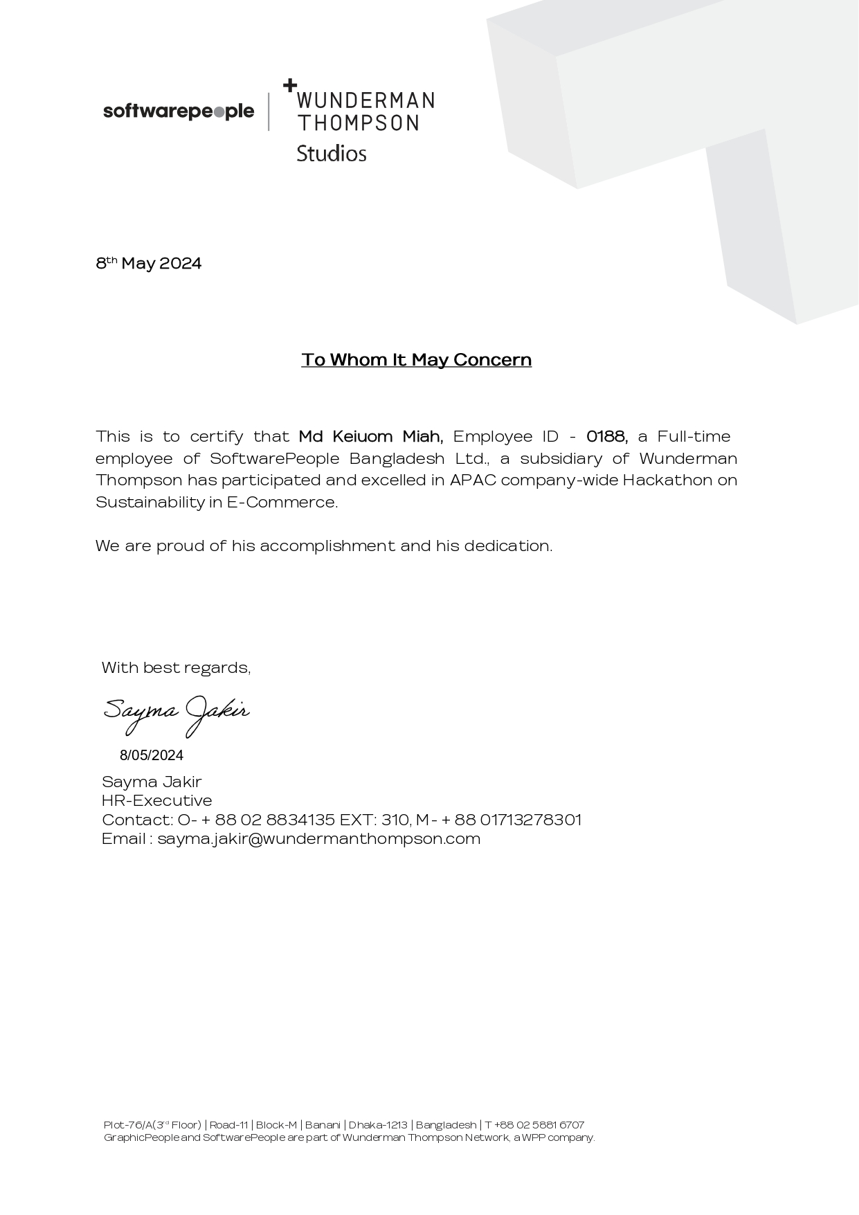 APAC Hackathon Certification